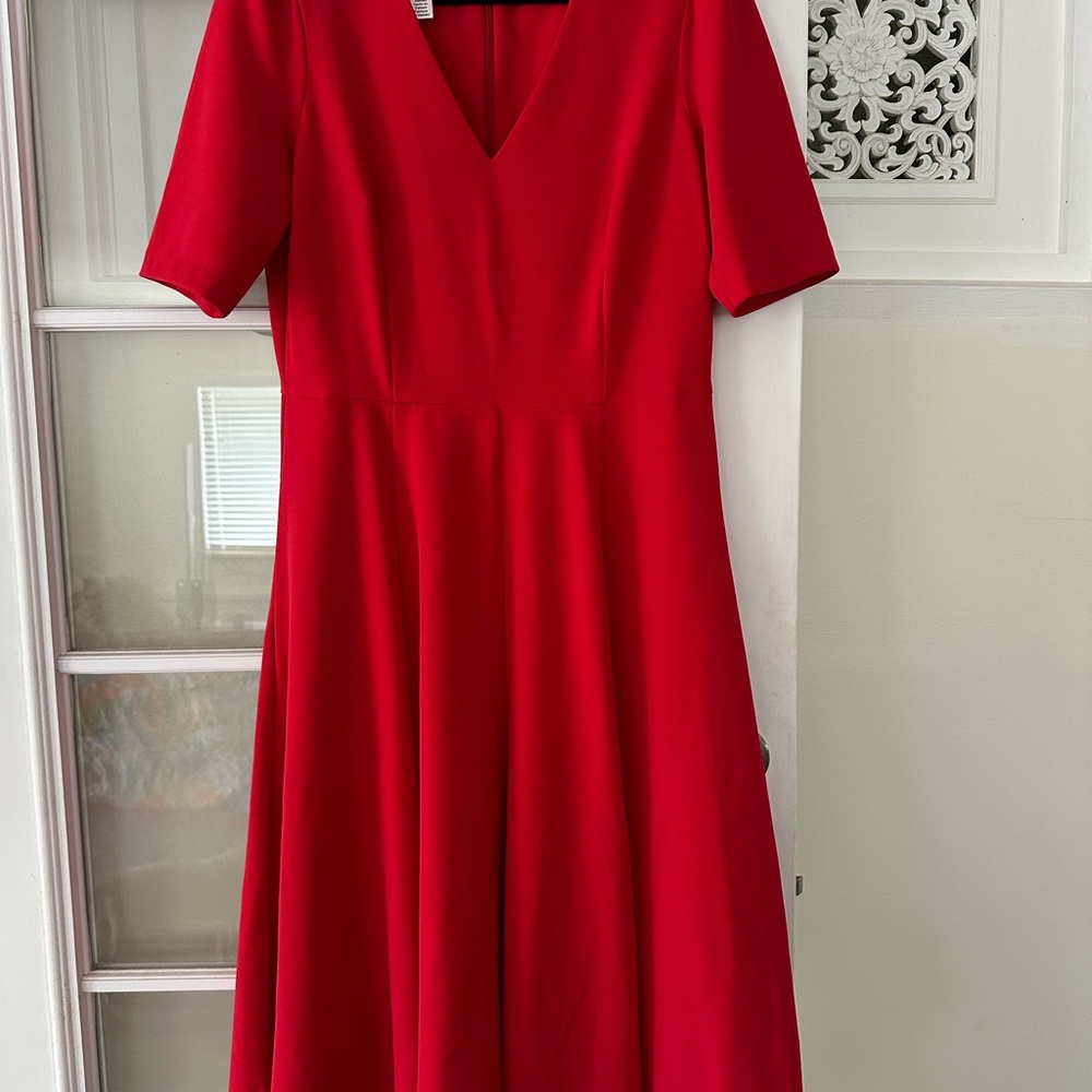 Donna Morgan Vibrant Red Midi Dress